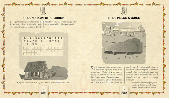 Le trésor des cités d'or - livre avec cartes et loupe