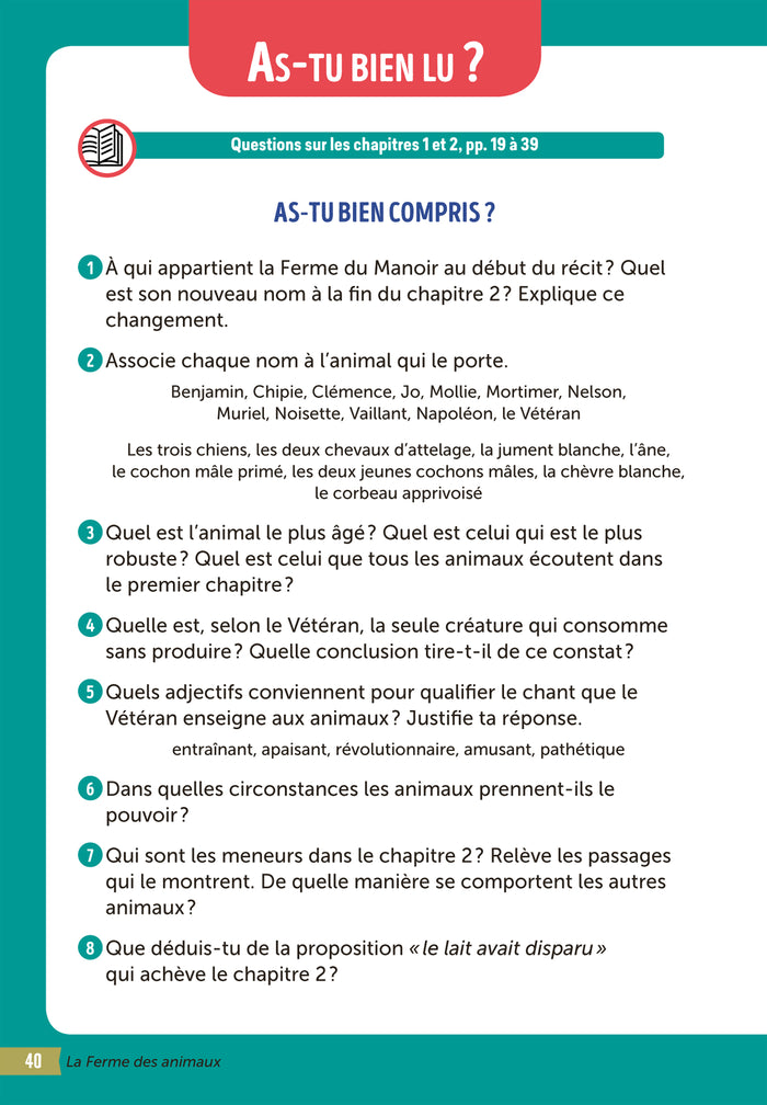 La ferme des animaux