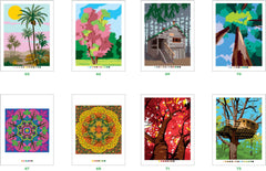 Coloriages mystères - Arbres du monde