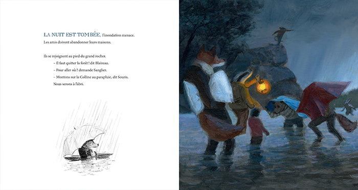 Écureuil dans la tempête