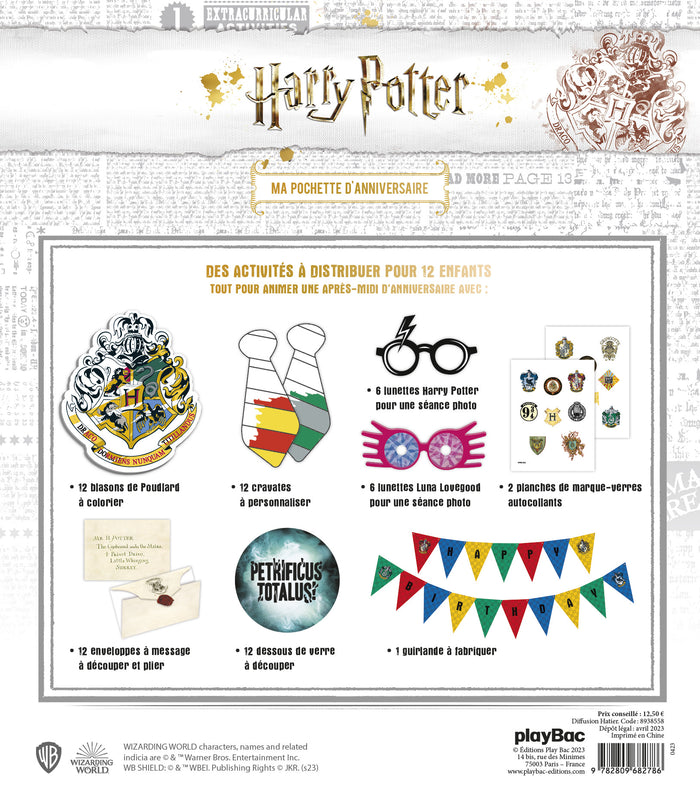 Harry Potter - Ma pochette d'anniversaire - Des activités et des cadeaux