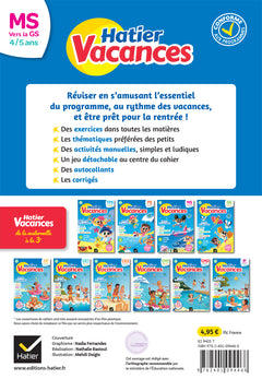 Hatier vacances - Cahier de vacances 2025 de la MS vers la GS 4/5 ans