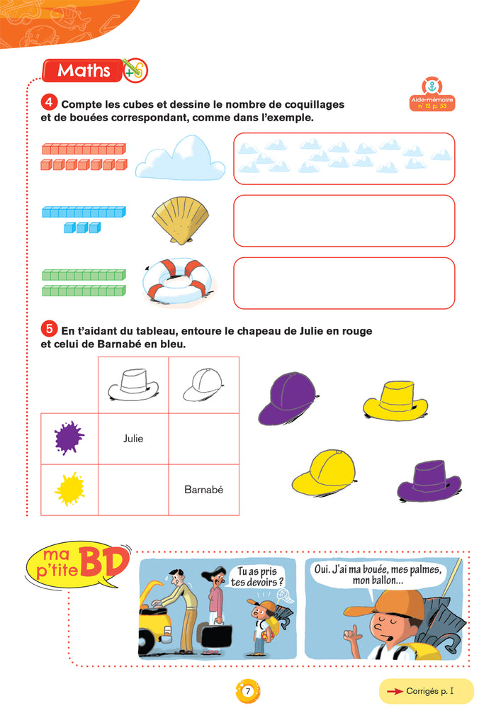 Cahier de vacances 2024 du CP vers le CE1 6/7 ans