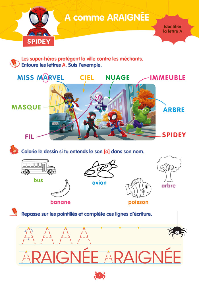 Spidey et ses amis extraordinaires - De la MS à la GS - Cahier de vacances 2025