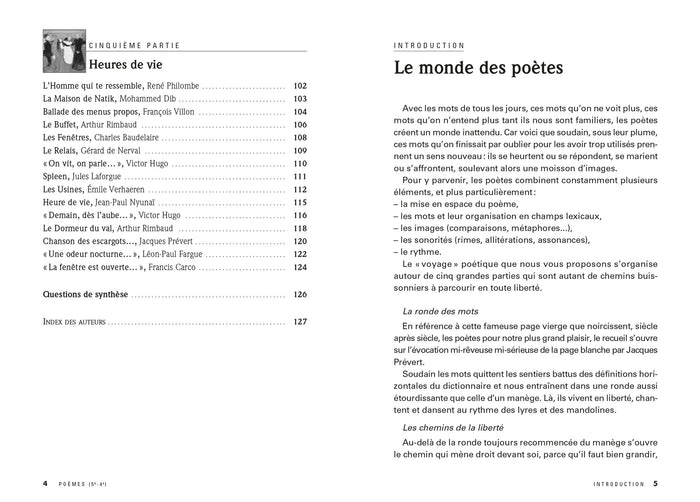 Poèmes 5e/4e