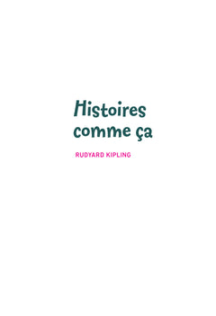Histoires comme ça