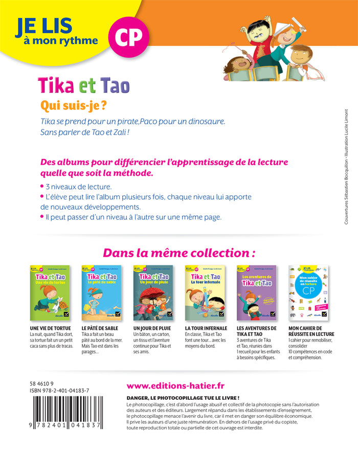 Etincelles - Lecture CP Éd. 2018 - Je lis à mon rythme - Tika et Tao - Qui suis-je ?