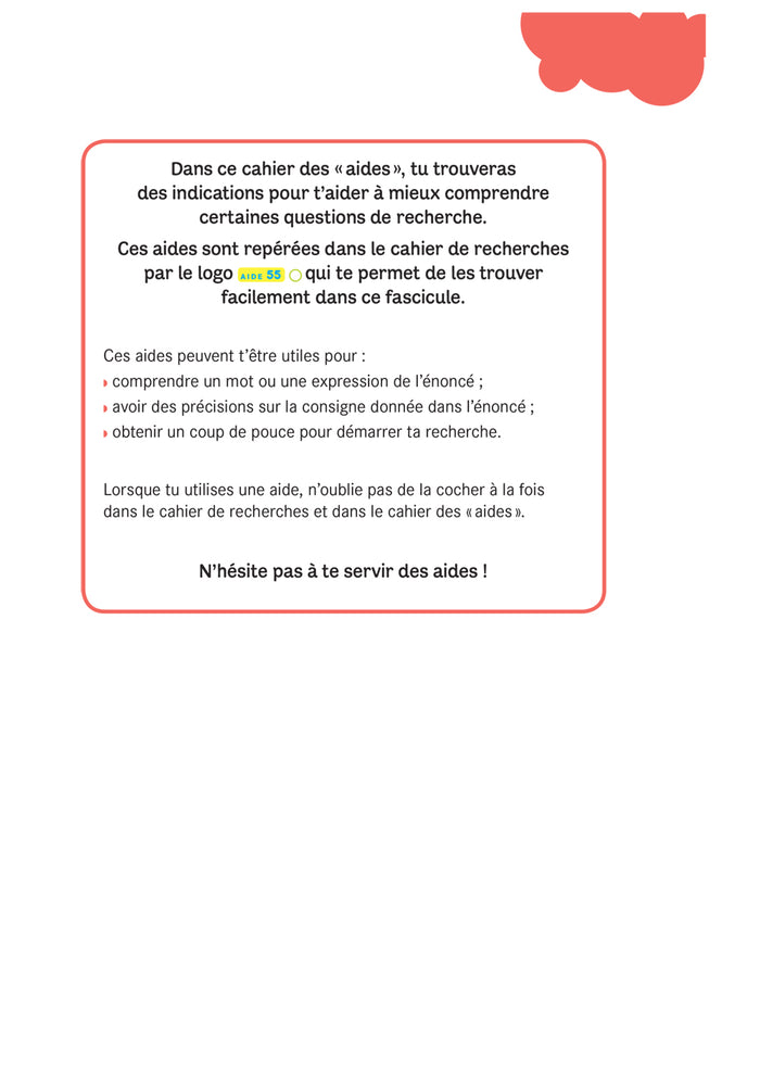 Mon cahier de recherches