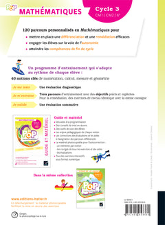 POP - Maths Cycle 3 Ed. 2019 - livre de l'élève