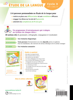 POP - Etude de la langue Cycle 3 Ed. 2019 - livre de l'élève