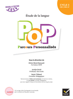 POP - Etude de la langue Cycle 3 Ed. 2019 - livre de l'élève
