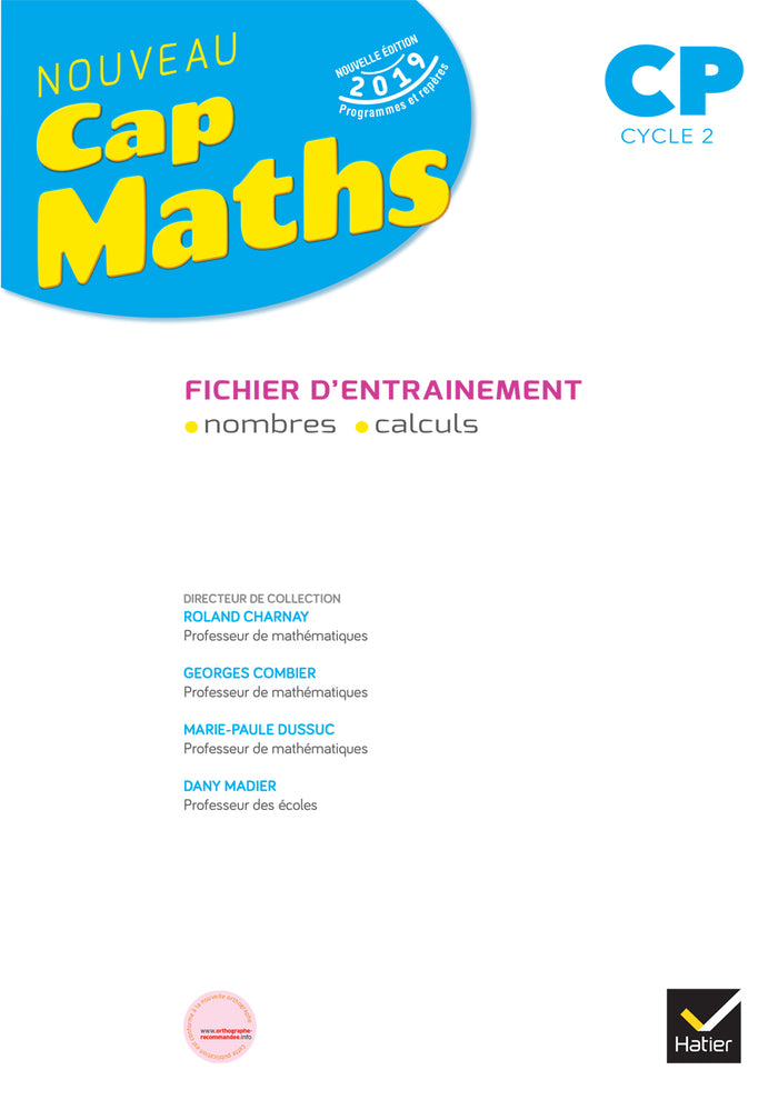 CAP MATHS CP Éd. 2019 - Fichier de l'élève