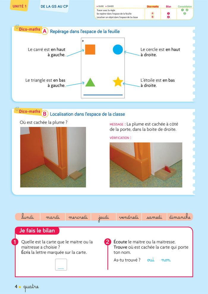 Cap Maths CP - Cahier de Géométrie-Mesure
