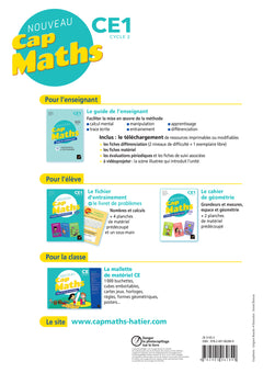 Cap maths CE1 - Cahier de géométrie-mesure