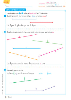 Cap maths CE1 - Cahier de géométrie-mesure