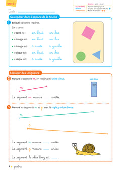 Cap maths CE1 - Cahier de géométrie-mesure