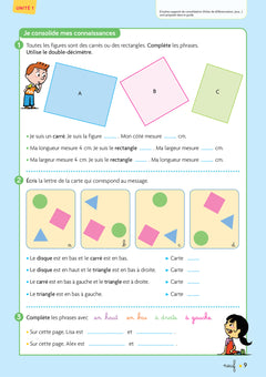 Cap maths CE1 - Cahier de géométrie-mesure
