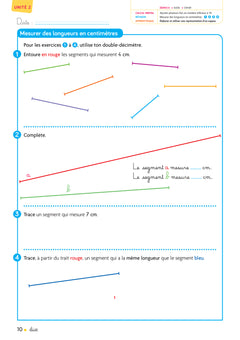 Cap maths CE1 - Cahier de géométrie-mesure