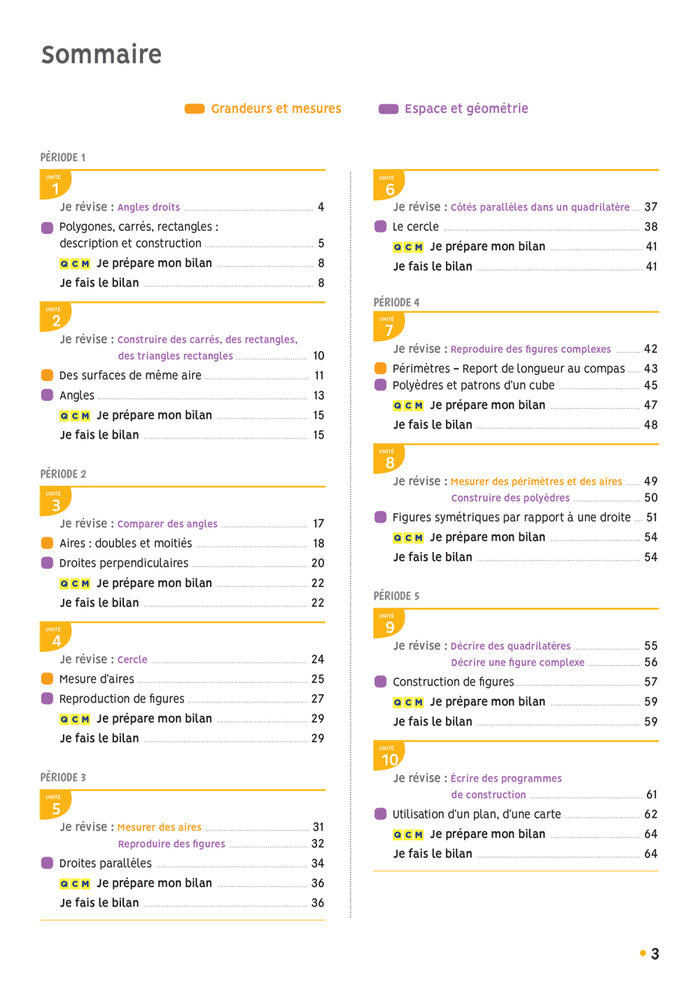 Cap Maths CM1 Éd. 2020 - Cahier de Géométrie-Mesure