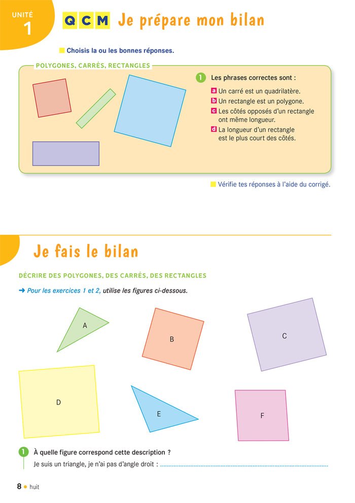 Cap Maths CM1 Éd. 2020 - Cahier de Géométrie-Mesure