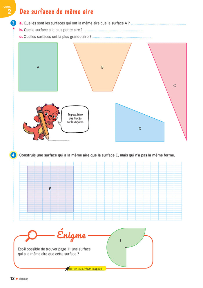 Cap Maths CM1 Éd. 2020 - Cahier de Géométrie-Mesure