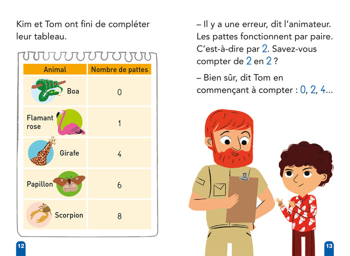 Kim et Tom Maths 1 Début de CP - La sortie au zoo de Kim et Tom