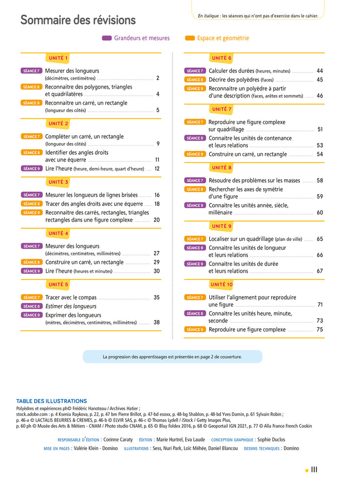 Cap Maths CE2 - Cahier de Géométrie-mesure