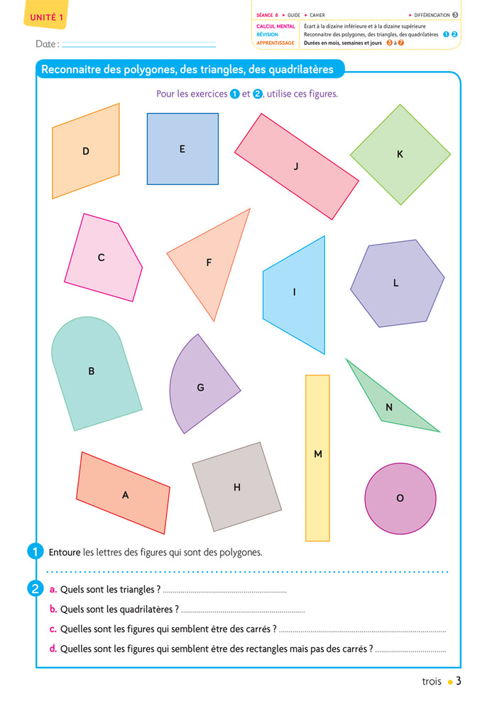 Cap Maths CE2 - Cahier de Géométrie-mesure