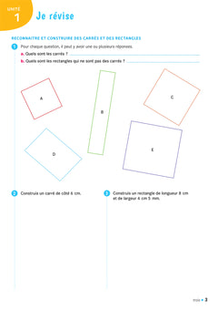 Cap maths CM2 - Cahier de géométrie-mesure