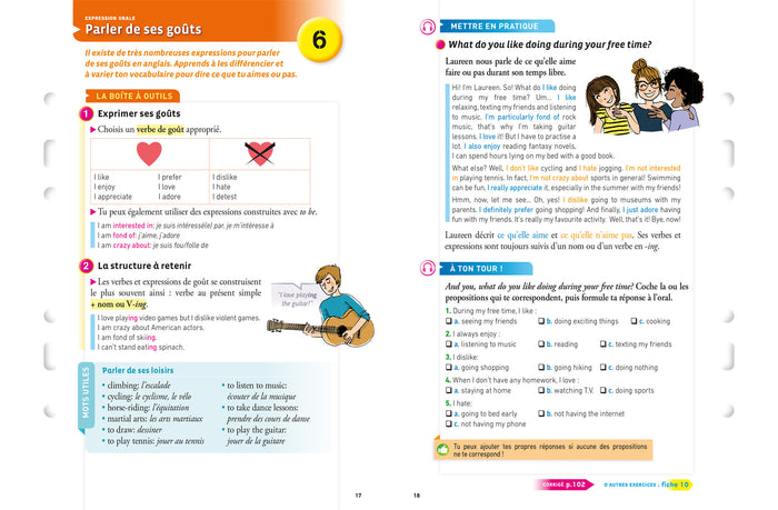 Anglais 5e: fiches de révision collège