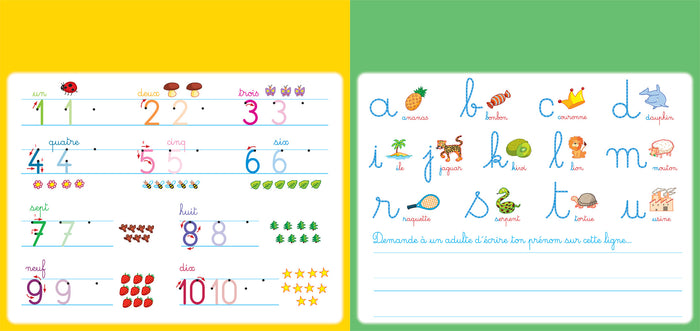 Livre ardoise Téo et Nina GS - Lettres minuscules et chiffres