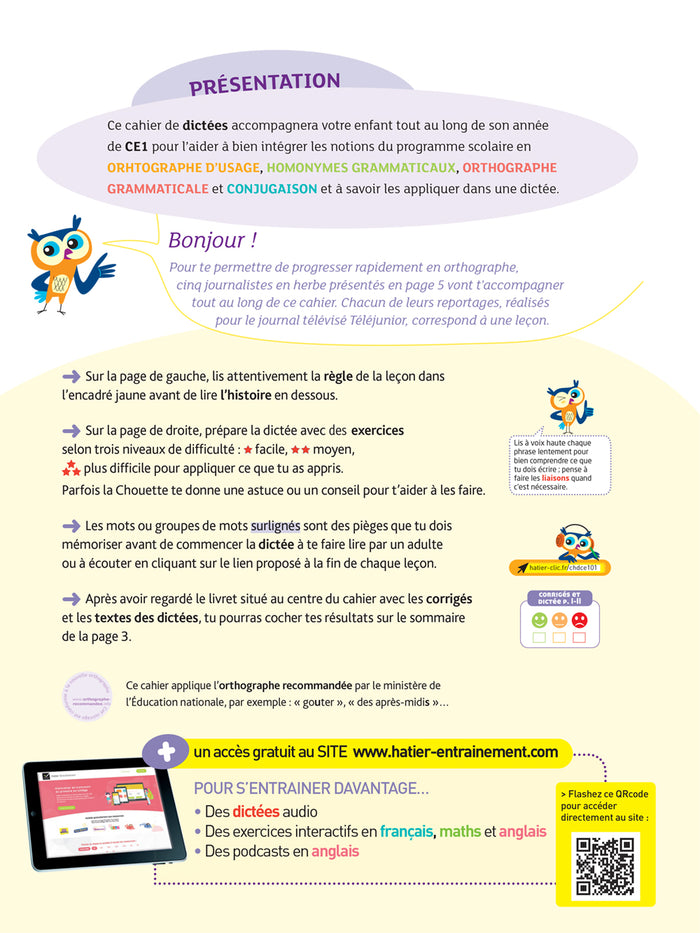 Chouette - Dictées CE1