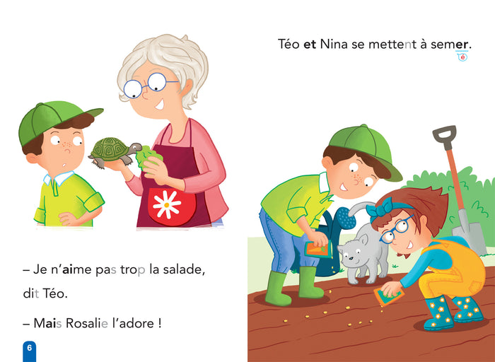 Téo et Nina jardinent