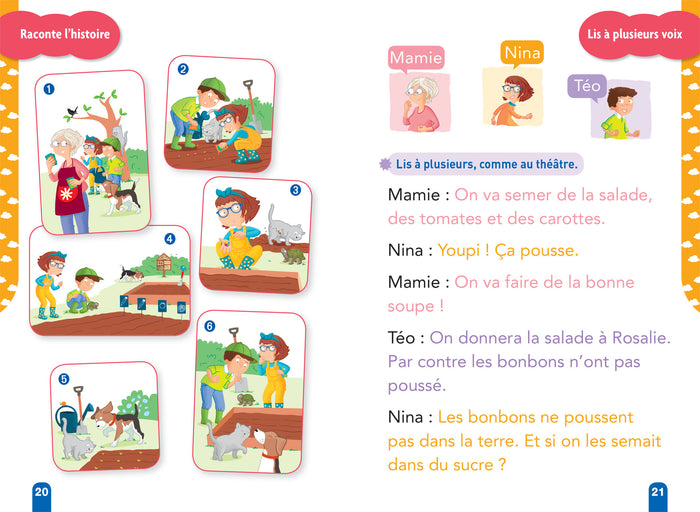 Téo et Nina jardinent