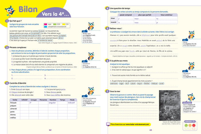 Français 5e: cahier de révision et d'entraînement