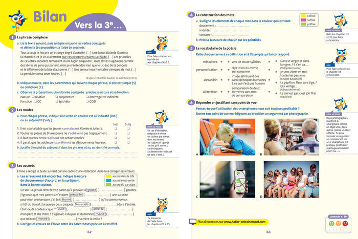 Français 4e: cahier de révision et d'entraînement