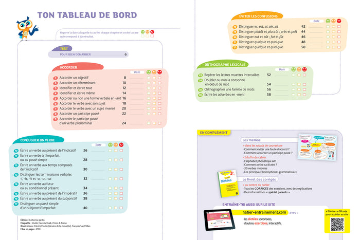 Dictées 3e: cahier de révision et d'entraînement