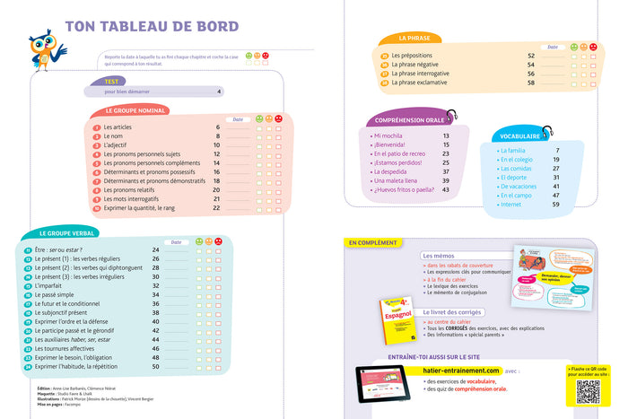 Espagnol 4e - LV2 (A1+, A2): cahier de révision et d'entraînement