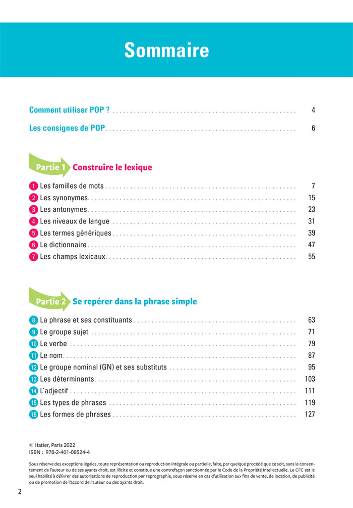 Etude de la langue CE1 CE2 Ed. 2022 - livre de l'élève