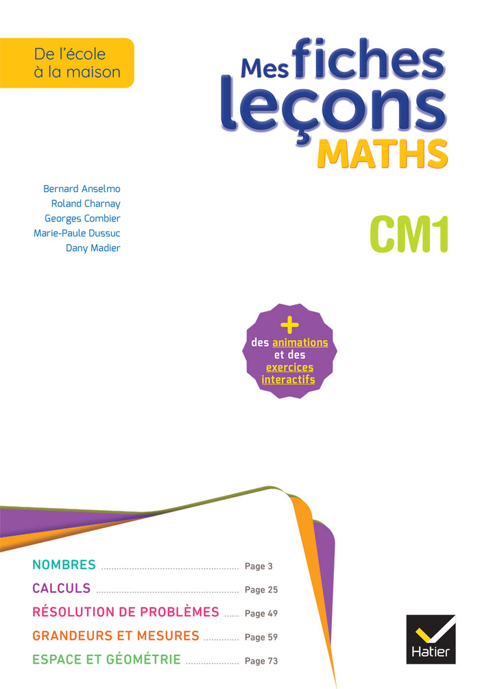 De l'école à la maison - Maths CM1 Ed. 2022