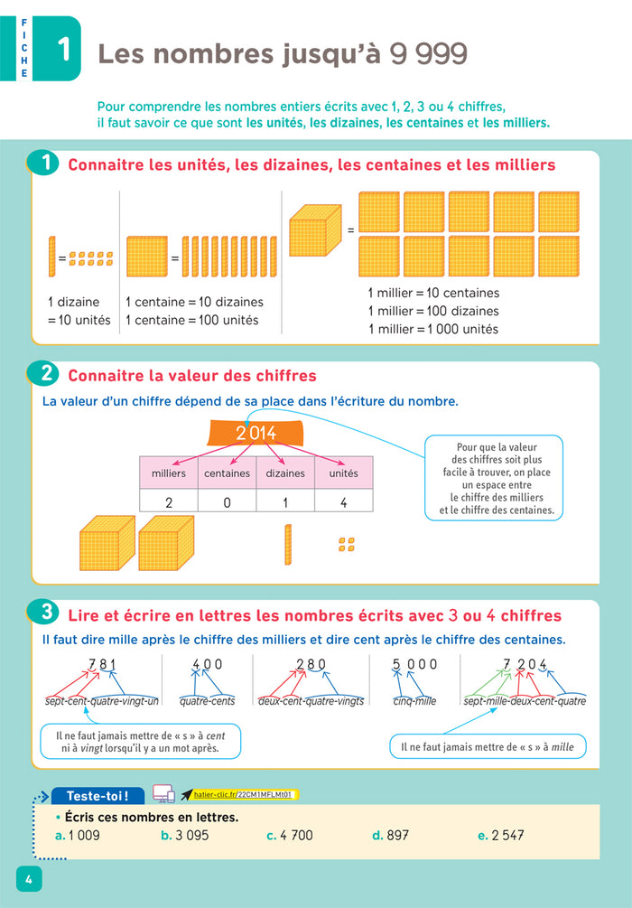 De l'école à la maison - Maths CM1 Ed. 2022