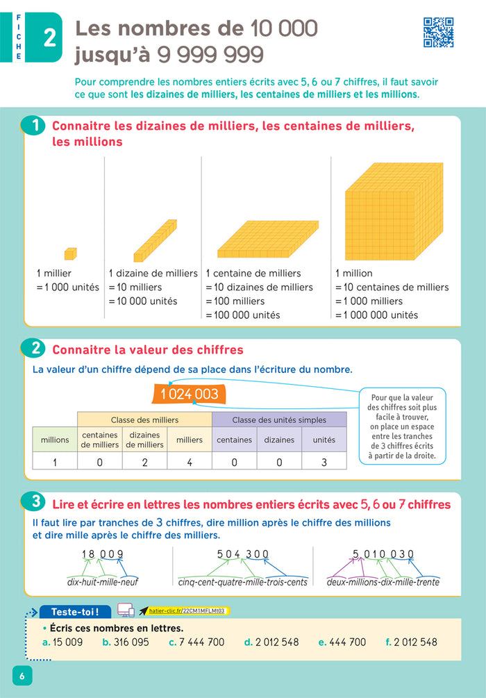 De l'école à la maison - Maths CM1 Ed. 2022