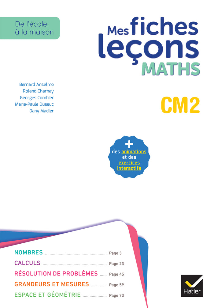 De l'école à la maison - Maths CM2