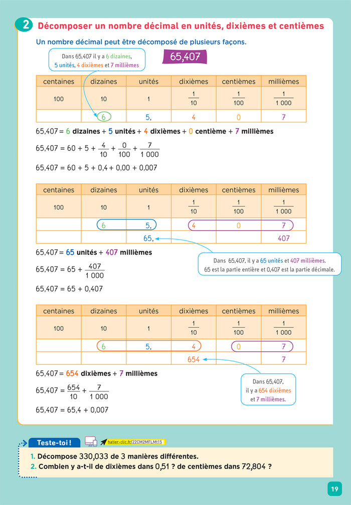 De l'école à la maison - Maths CM2