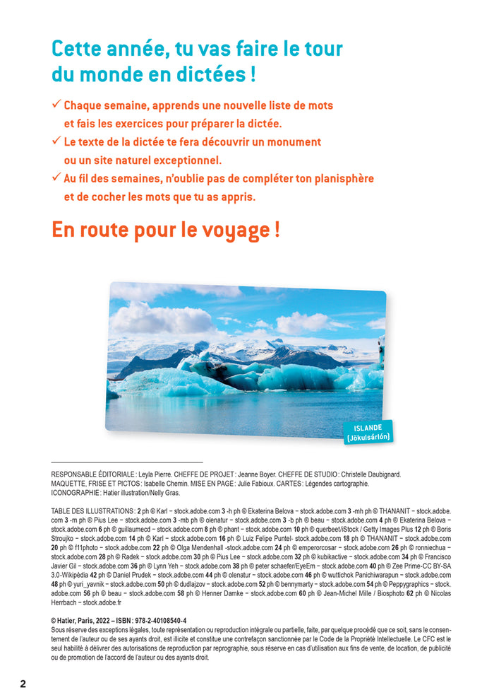 En route pour la dictée ! CM - Les merveilles du monde