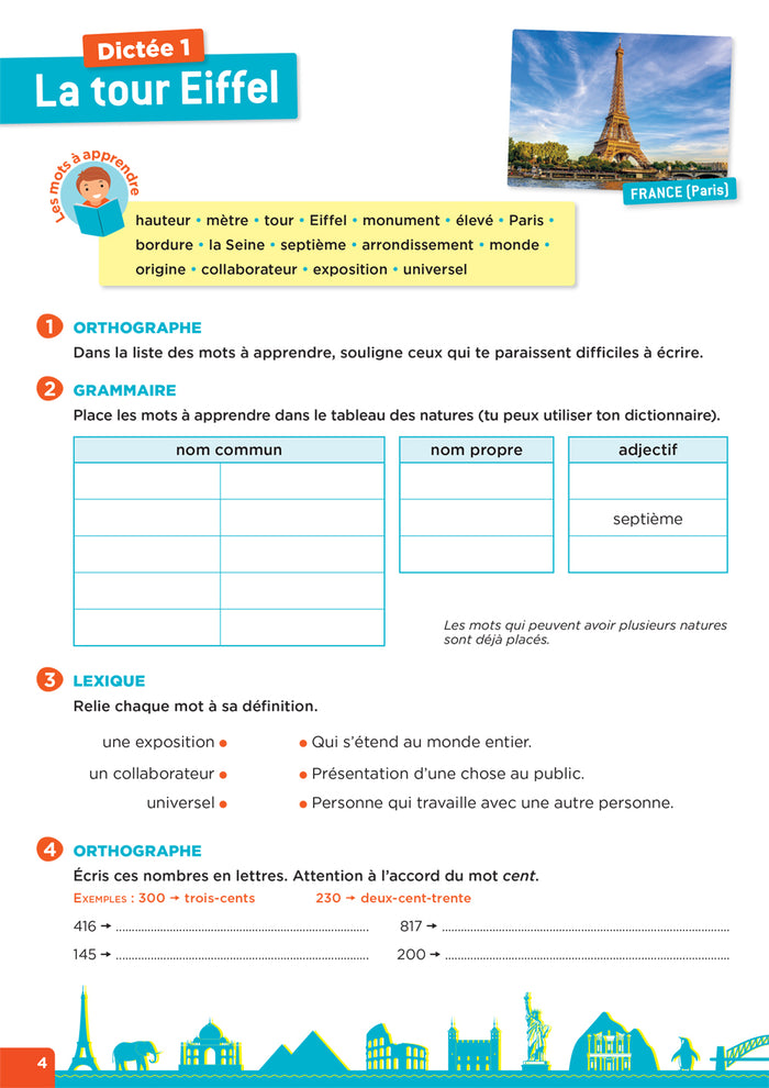En route pour la dictée ! CM - Les merveilles du monde