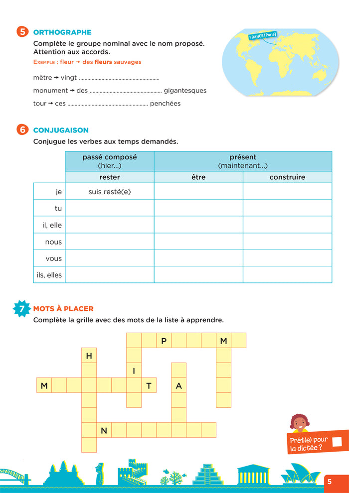 En route pour la dictée ! CM - Les merveilles du monde