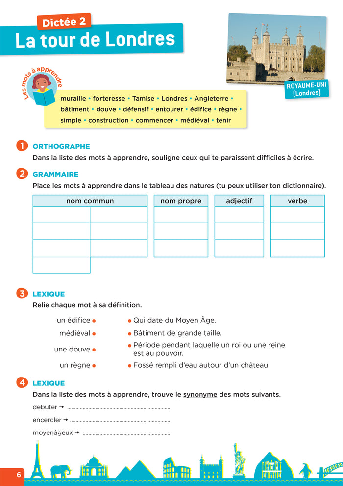 En route pour la dictée ! CM - Les merveilles du monde