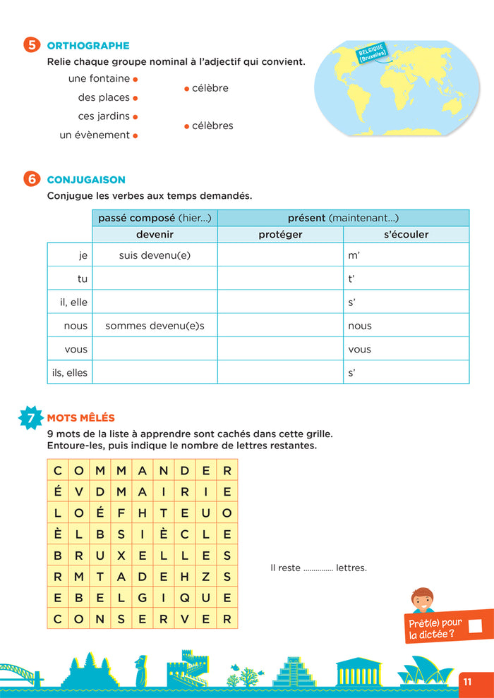 En route pour la dictée ! CM - Les merveilles du monde