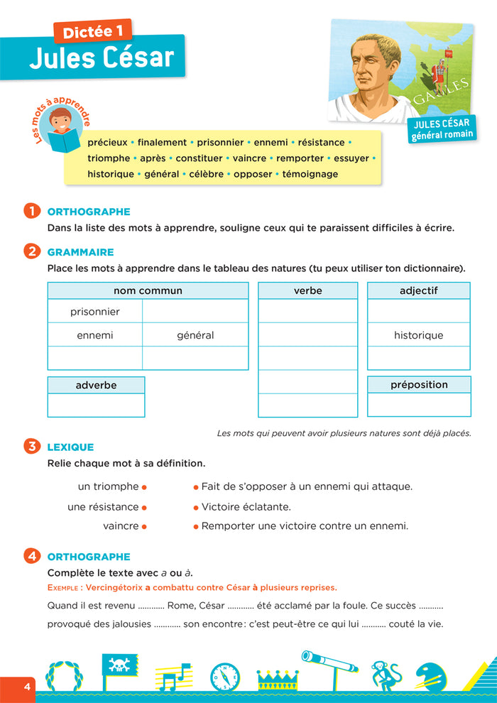 En route pour la dictée ! CM - Femmes et hommes d'exception